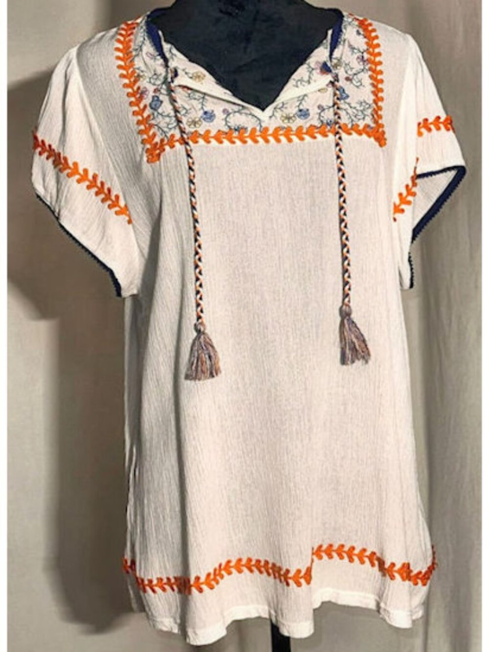 Signature Studio Ethnic Mexican Blouse, Small